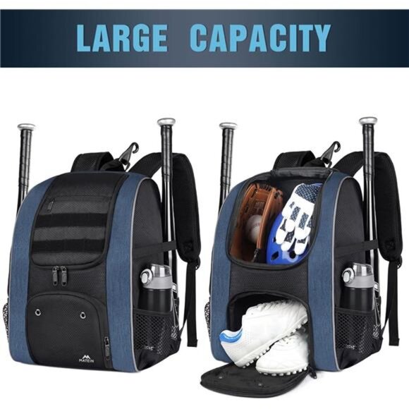 Baseball Backpack, Lightweight Softball Bags with Shoes Compartment for Men - Picture 2 of 7